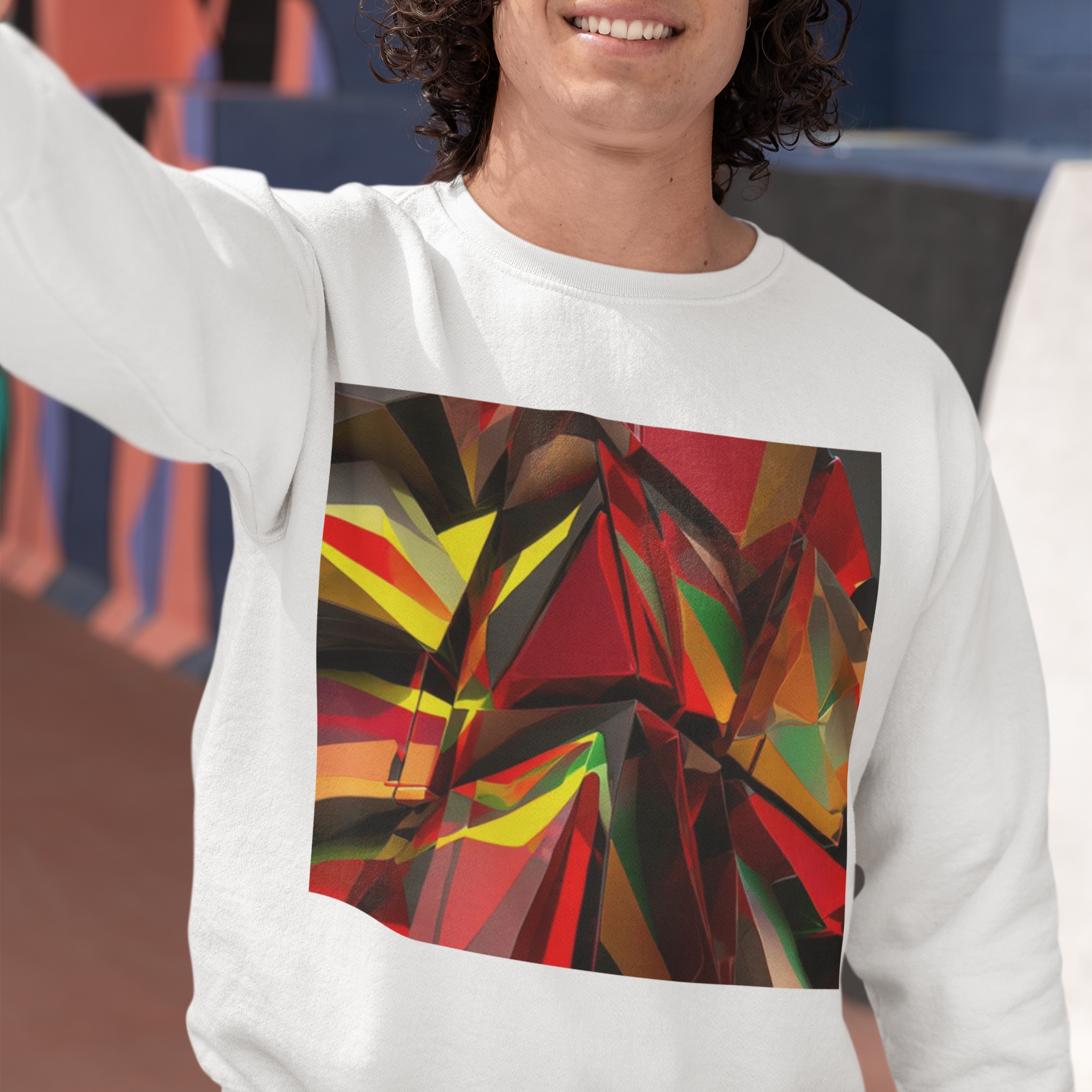 K#417 - Energy Crystal Sweatshirt – Prismaffekt & Farbenergie in Bewegung | Kirrify