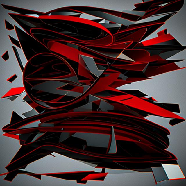 K#422 - Red Motion Sweatshirt – Dynamisches abstraktes Design in Rot & Schwarz | Kirrify