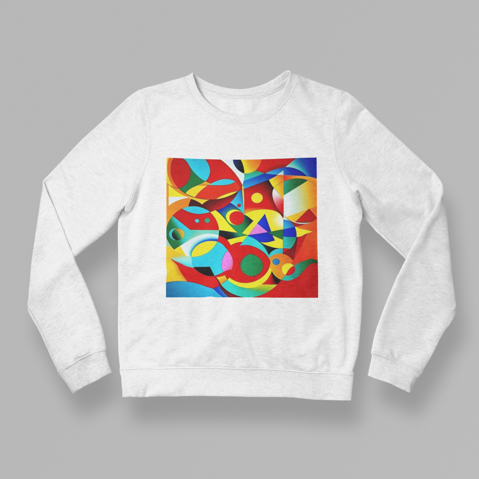 K#427 - Color Geometry Sweatshirt – Kunst in Bewegung & klare Formen | Kirrify