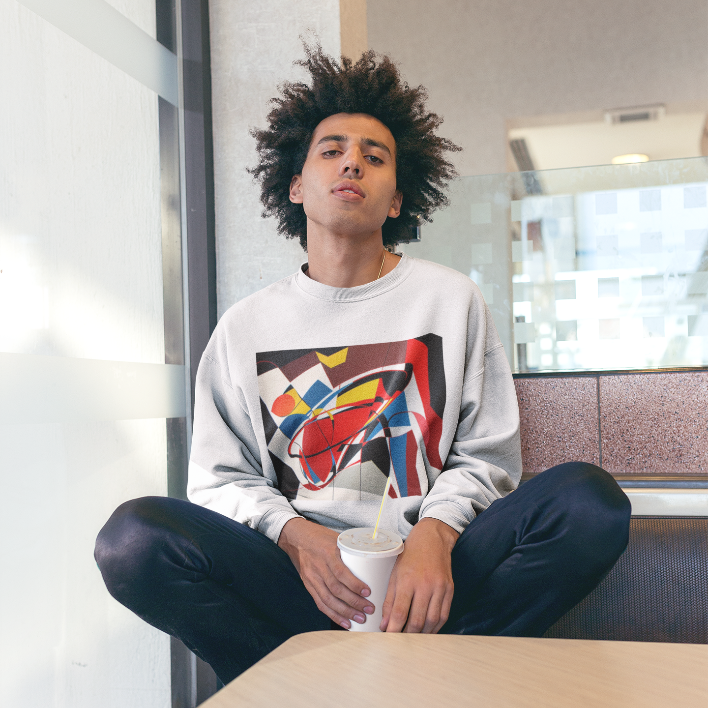 K#429 - Abstract Pulse Sweatshirt – Bewegung in Farbe & Form | Kirrify Kinetic