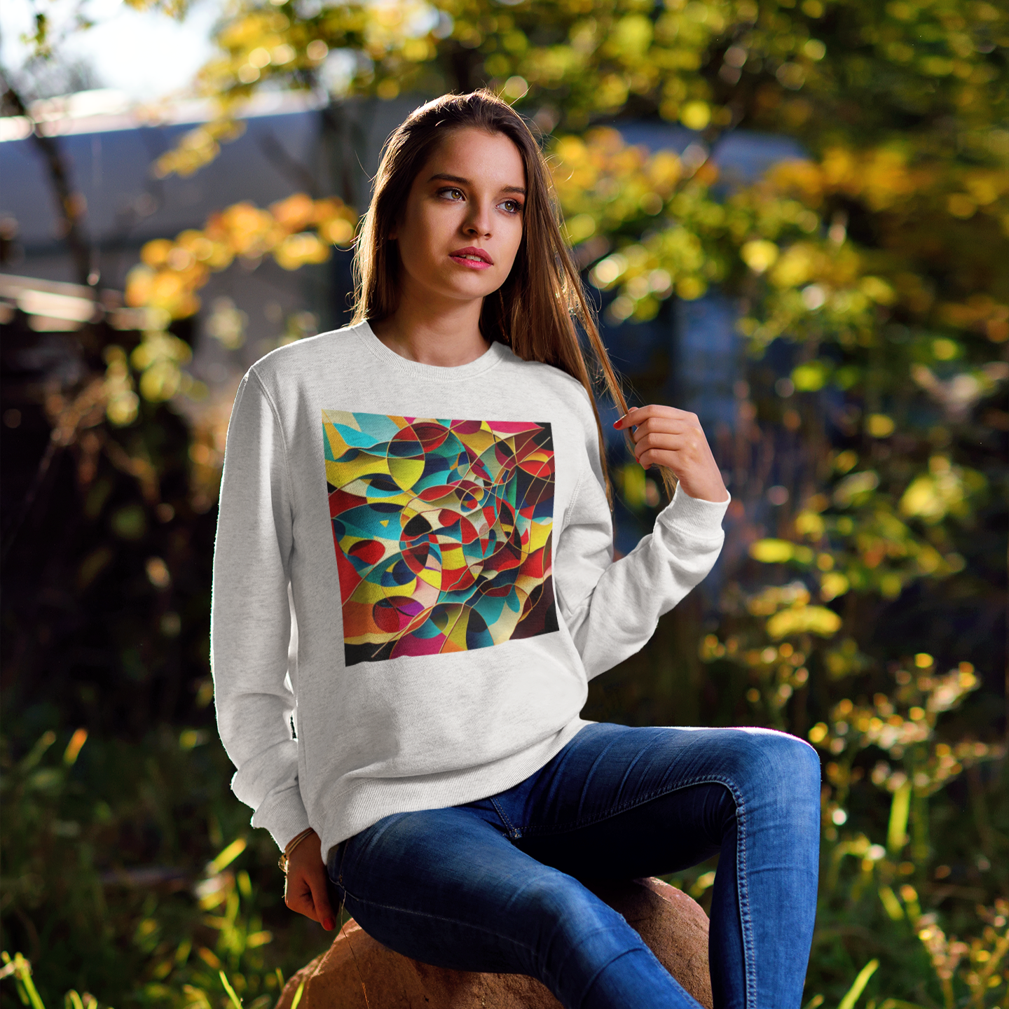K#430 - Color Motion Sweatshirt – Energie in Bewegung | Kirrify Fusion