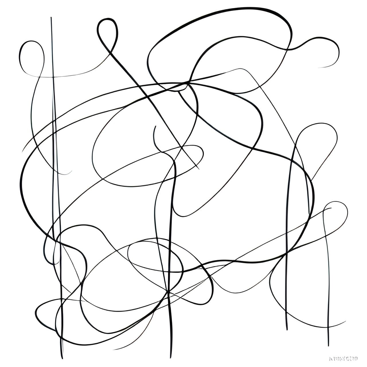 K#431 - Fine Line Sweatshirt – Elegante Linienkunst in Schwarz | Kirrify