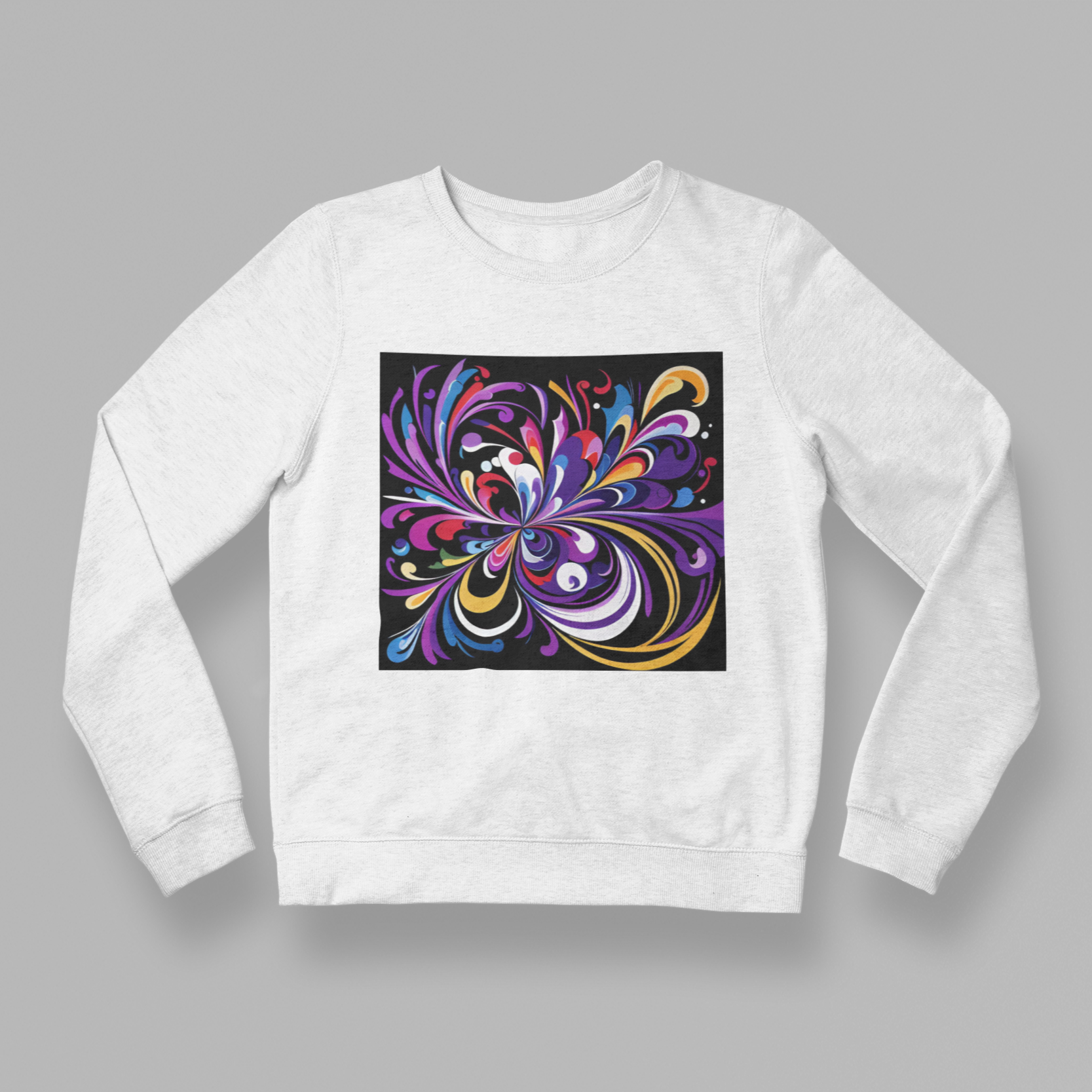 K#437 - Color Swirl Sweatshirt – Energie & Farbe in Bewegung | Kirrify Bloom