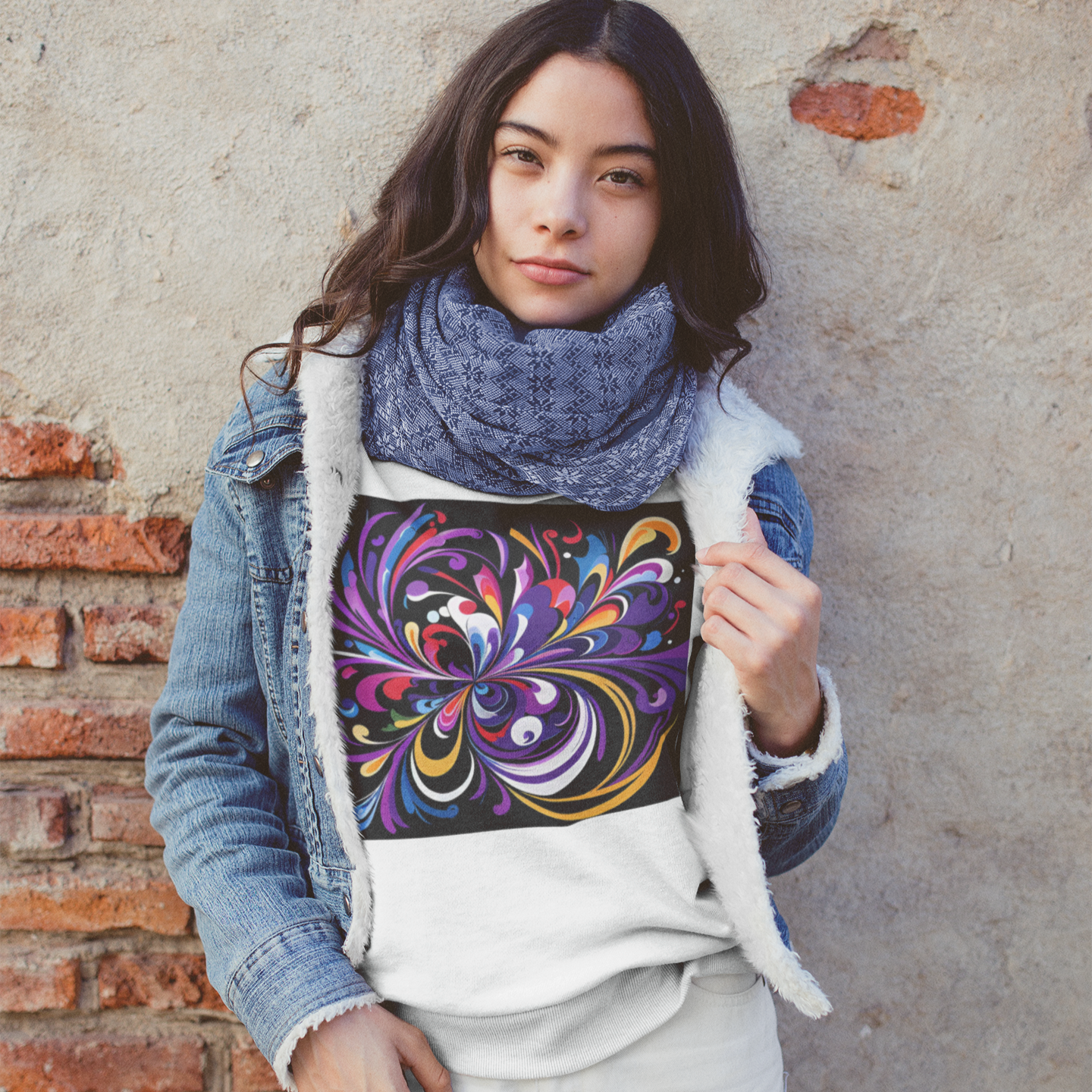 K#437 - Color Swirl Sweatshirt – Energie & Farbe in Bewegung | Kirrify Bloom