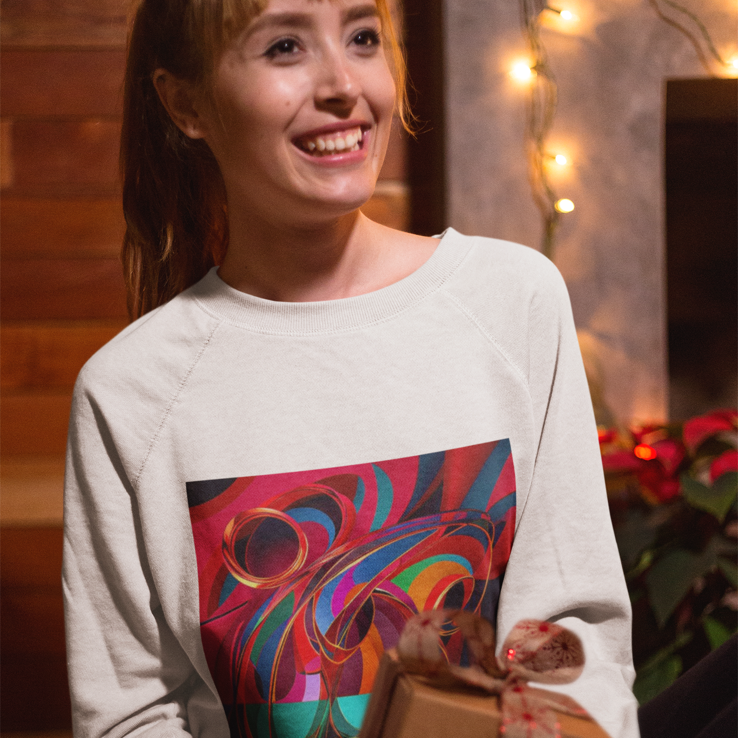 K#443 - Color Swirl Christmas Sweater – Kirrify Unisex Artwear