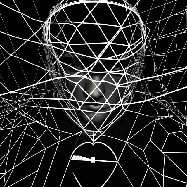 K#503 - Geometric Mind Hoodie – Schwarzweiß trifft Vision | Kirrify