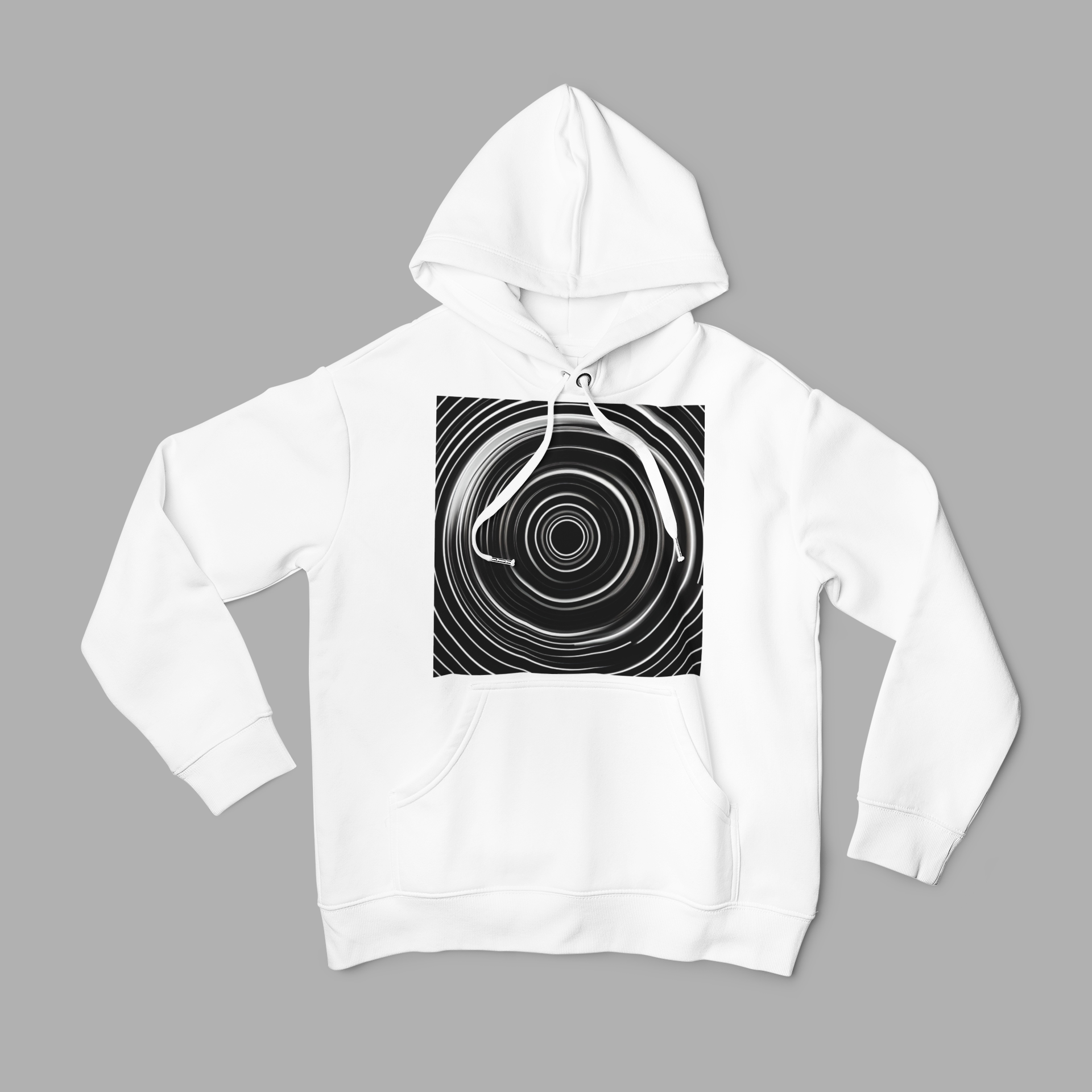 #507 - Black Vortex Hoodie – Minimalistische Energie in Bewegung | Kirrify