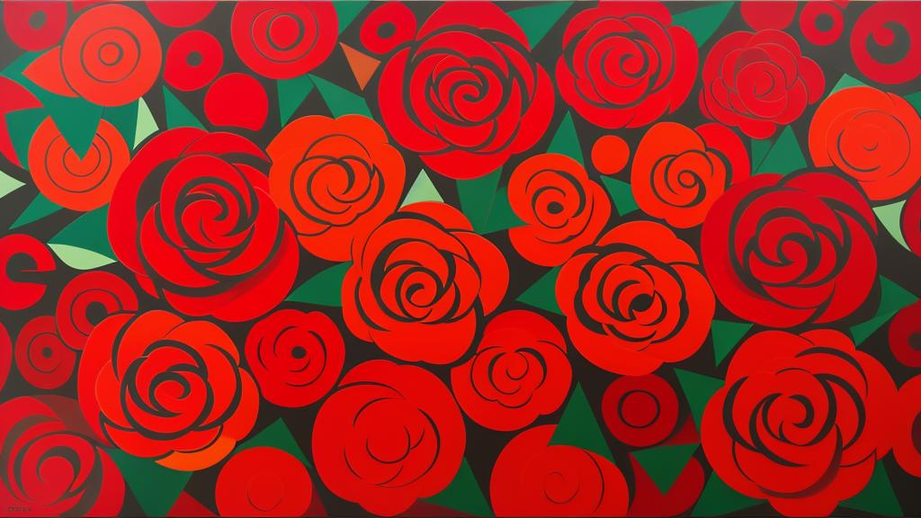 #508 - Red Blossom Hoodie – Blühende Kunst in Bewegung | Kirrify