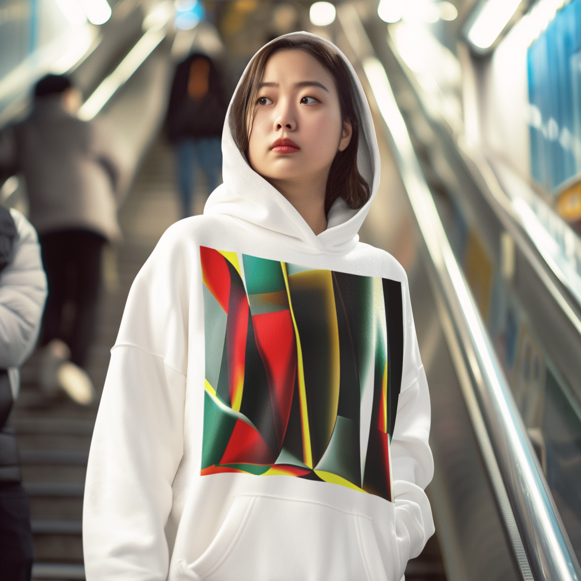 K#512 - Urban Vibes Hoodie – Abstrakte Streetart in Bewegung | Kirrify