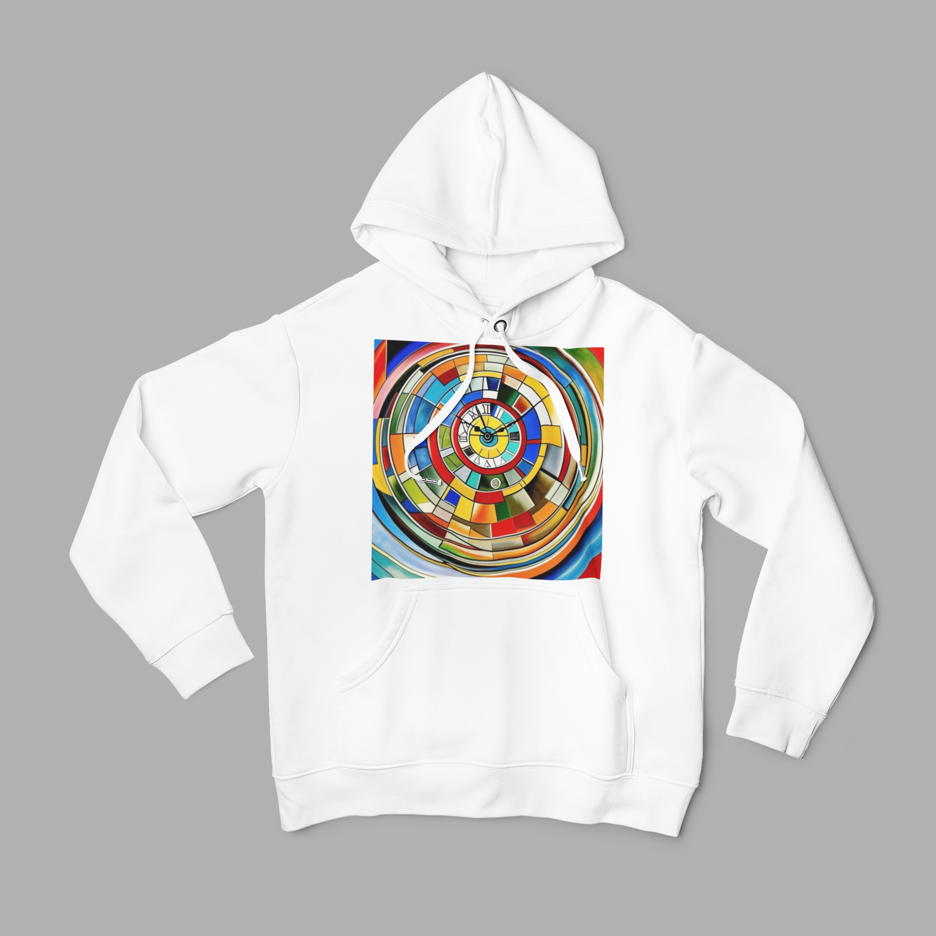 K#513 - Time Spiral Hoodie – Farbige Energie im Kreis der Kunst | Kirrify