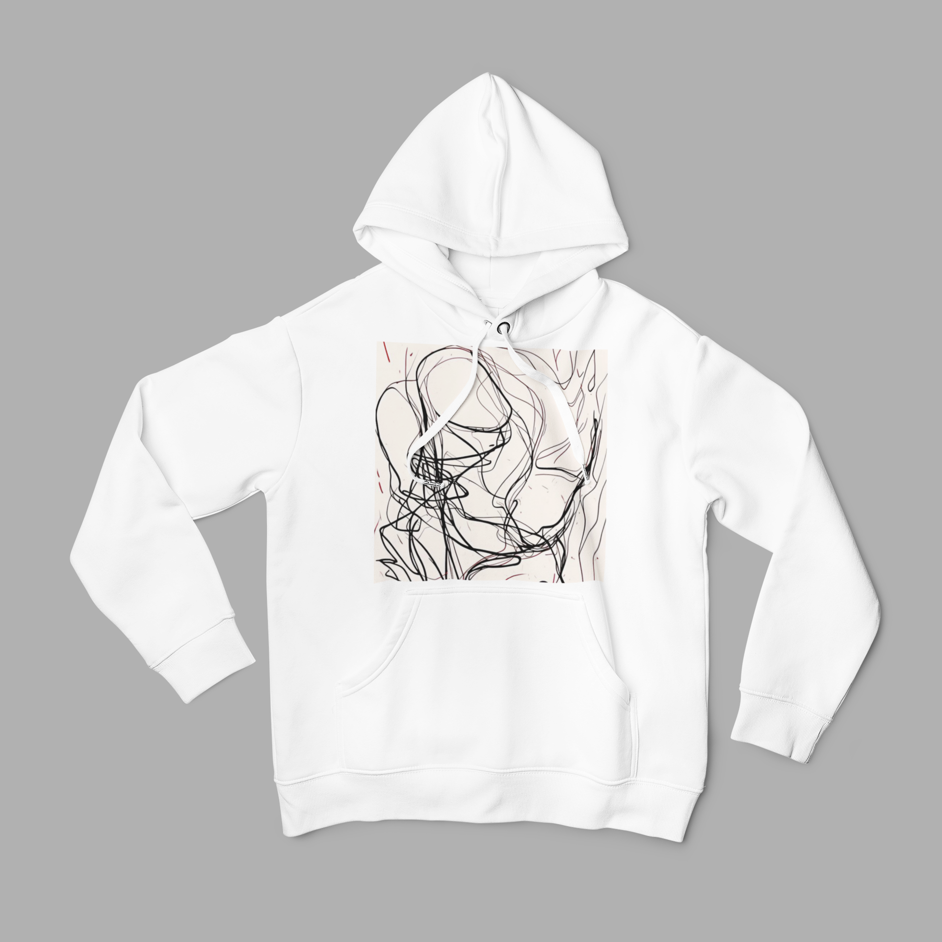 #518 - Free Lines Hoodie – Kunst in Bewegung & Freiheit | Kirrify