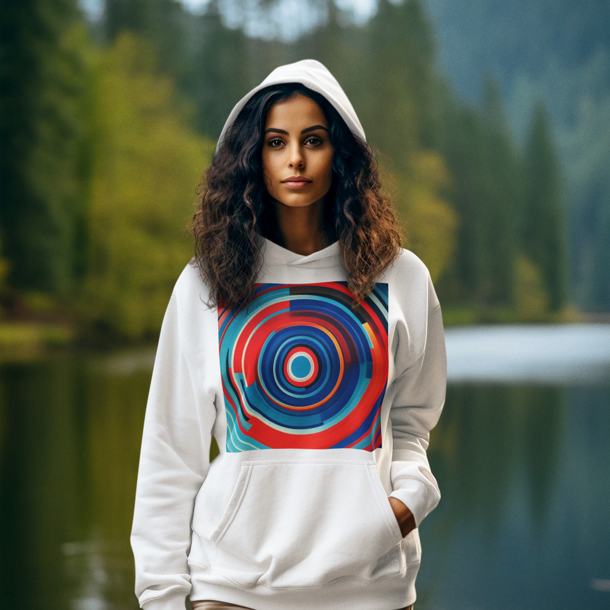 K#523 - Circular Energy Hoodie – Farbringe voller Dynamik | Kirrify