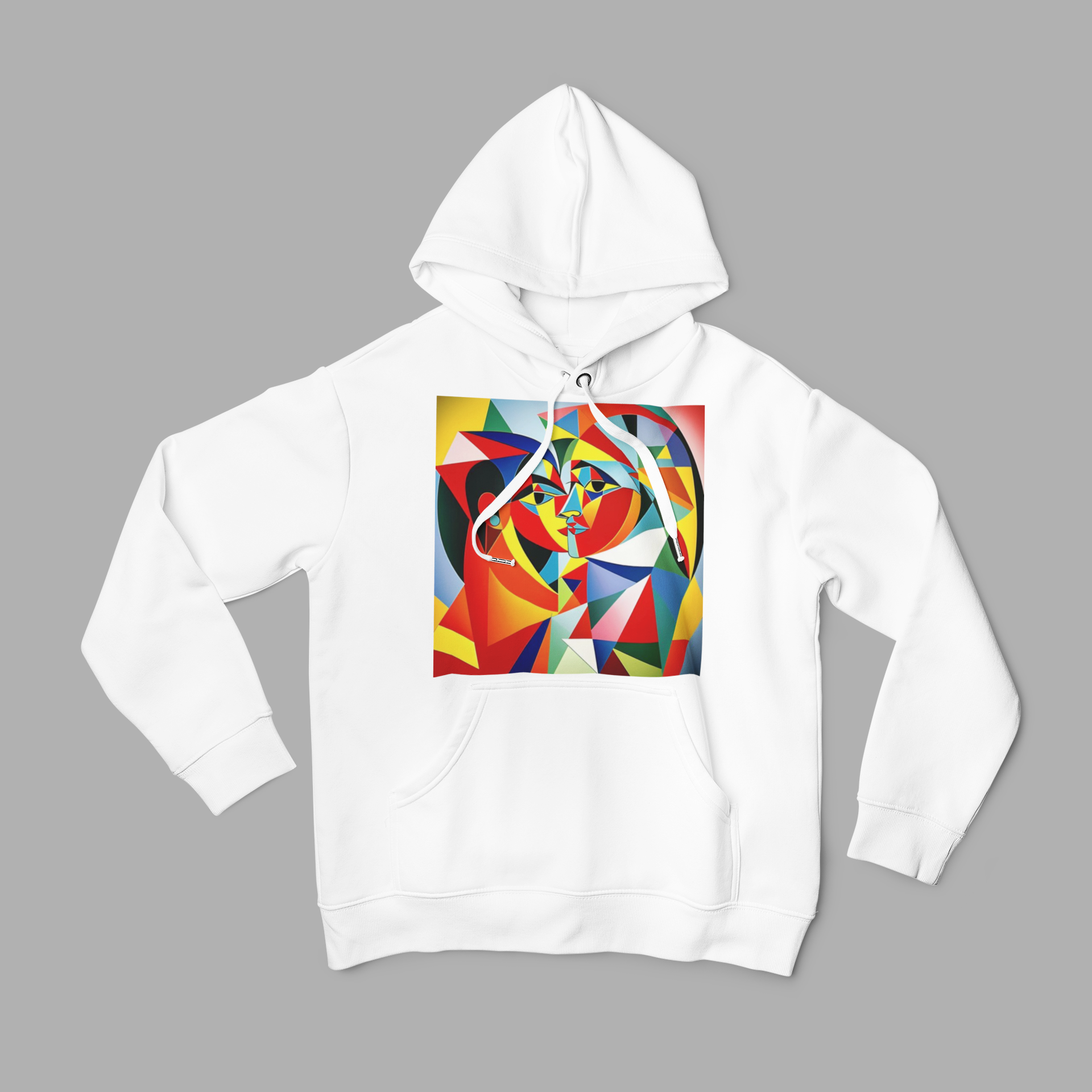 K#524 - Faces of Color Hoodie – Ausdrucksstarke Formen & Emotionen | Kirrify