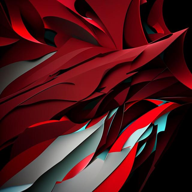 K#525 - Crimson Flow Hoodie – Abstrakte Bewegung in Rot | Kirrify