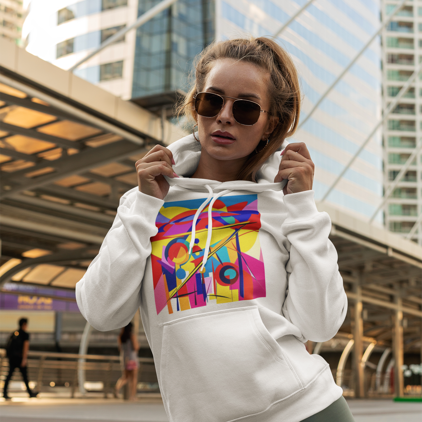 K#529 - Urban Geometry Hoodie – Farben, Formen & Energie | Kirrify