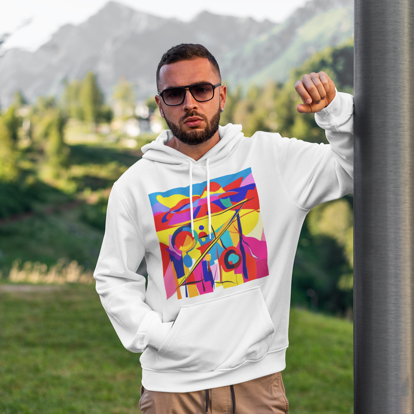 K#529 - Urban Geometry Hoodie – Farben, Formen & Energie | Kirrify