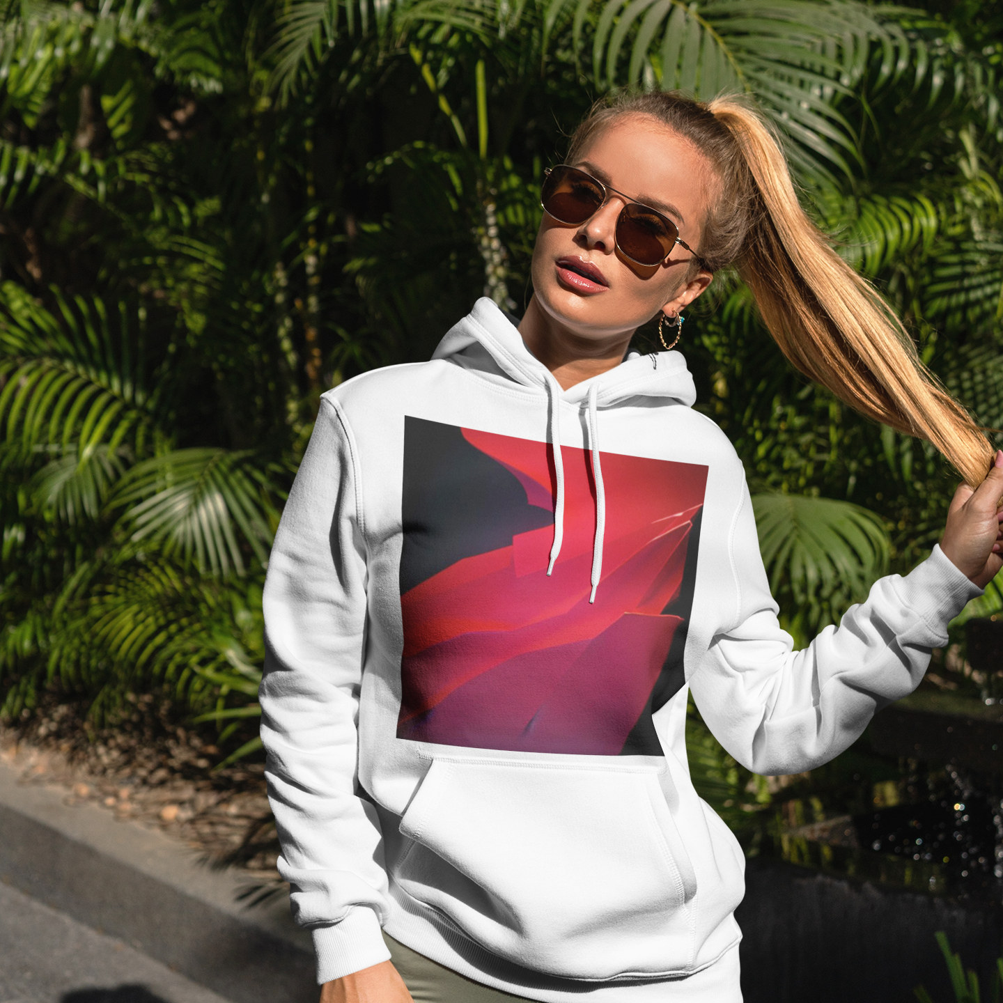 K#532 - Red Flow Art Sweater – Unisex Christmas Vibe by Kirrify