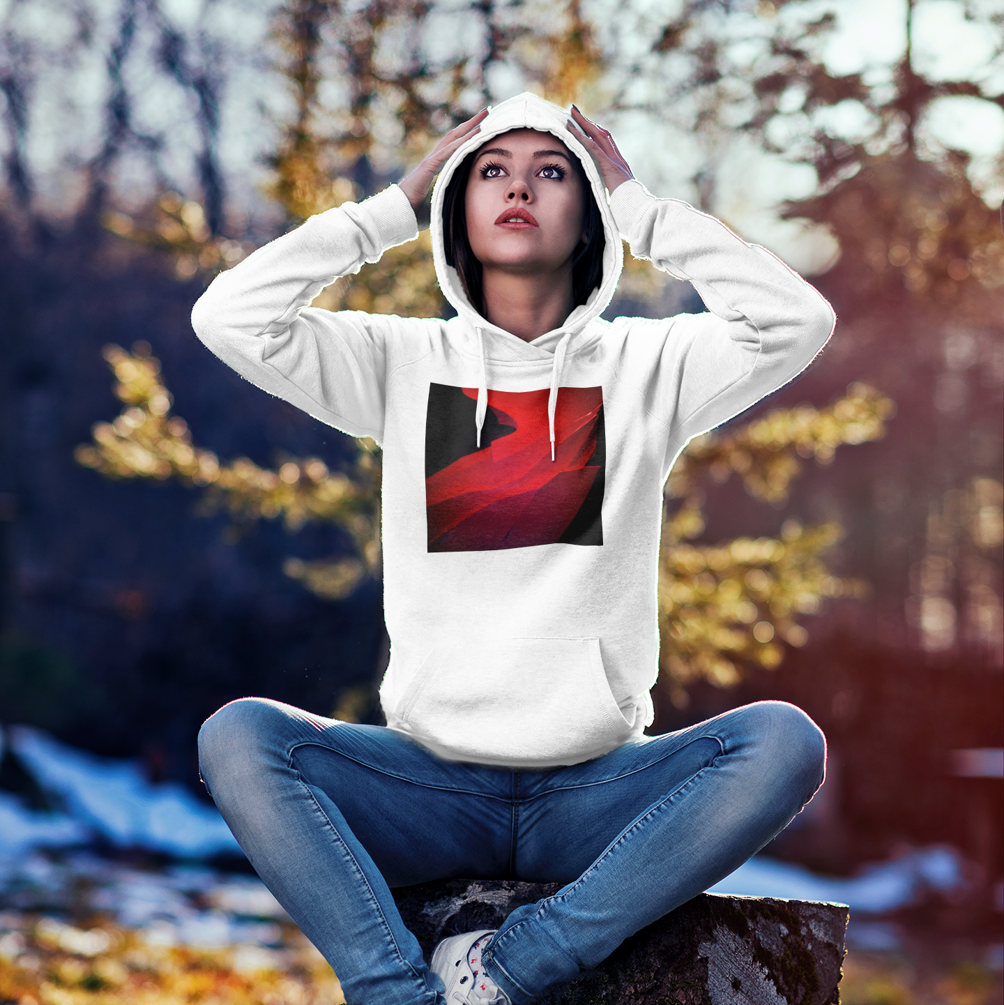 K#532 - Red Flow Art Sweater – Unisex Christmas Vibe by Kirrify