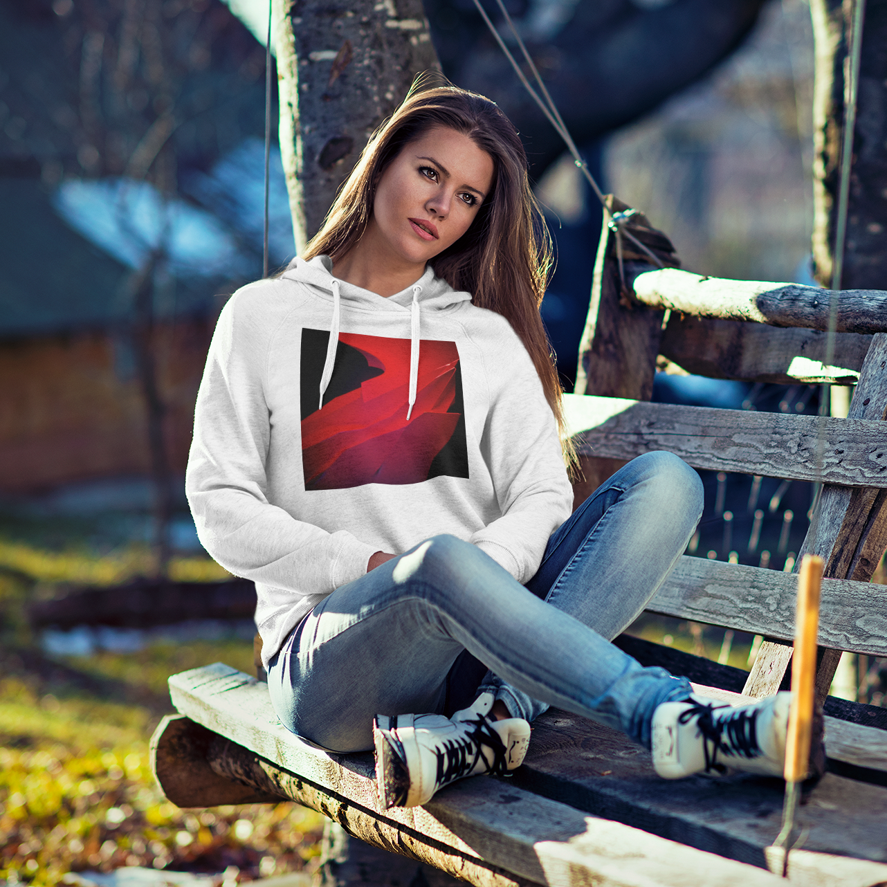 K#532 - Red Flow Art Sweater – Unisex Christmas Vibe by Kirrify