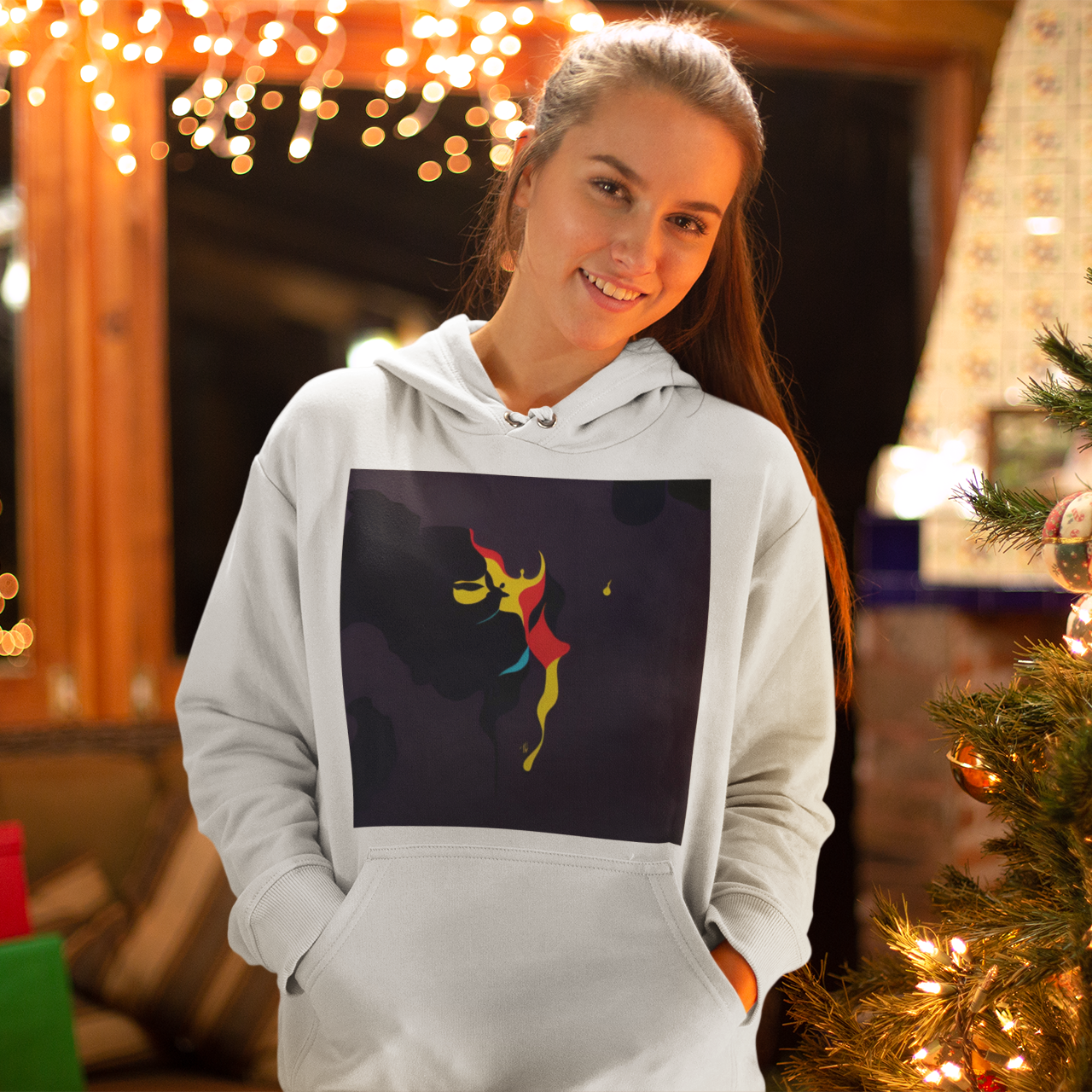 K#538 - Dancing Spirit Hoodie – Unisex Art Christmas Drop by Kirrify