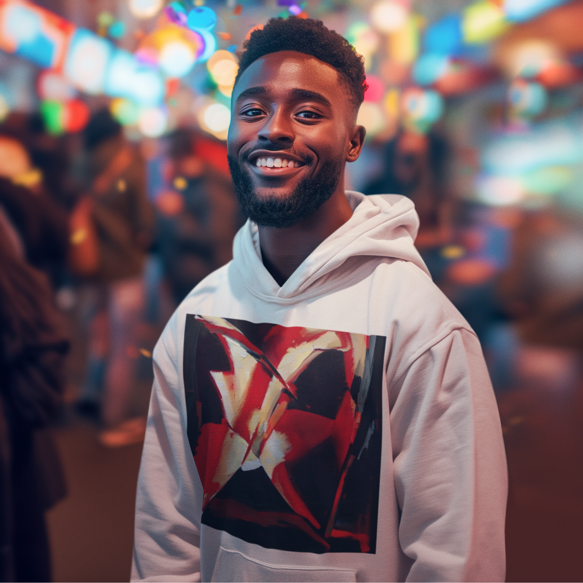 K#540 - Red Abstract Hoodie – Kirrify Art Christmas Edition Unisex