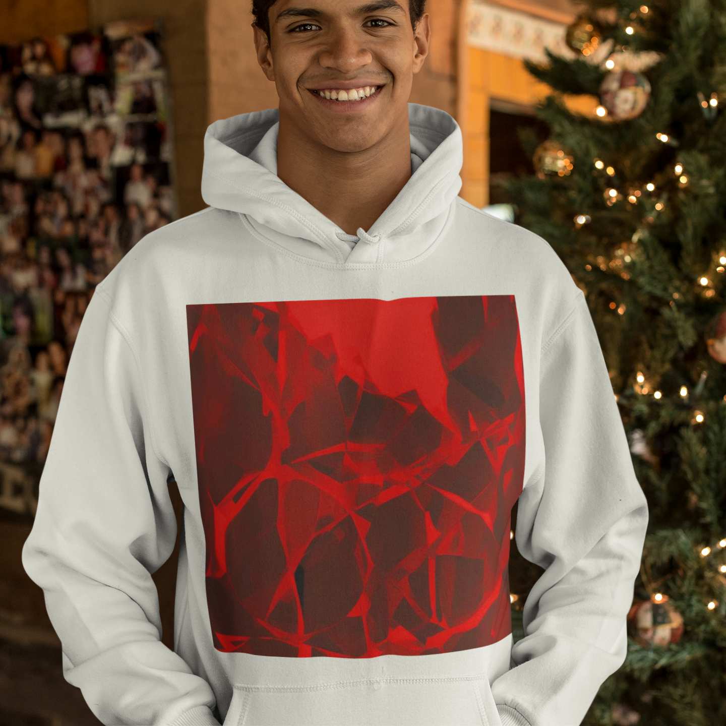 K#546 - Crimson Crystal Hoodie – Kirrify Unisex Christmas Art