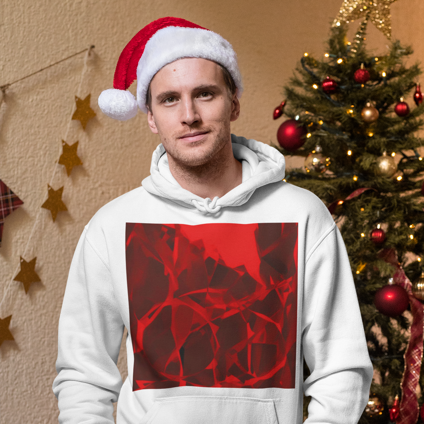 K#546 - Crimson Crystal Hoodie – Kirrify Unisex Christmas Art