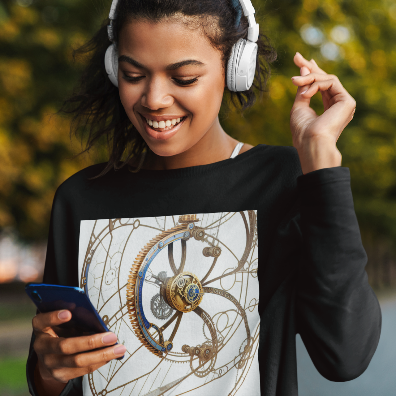 K#406 - Mecha Precision Sweatshirt – Mechanische Kunst & Bewegung | Kirrify