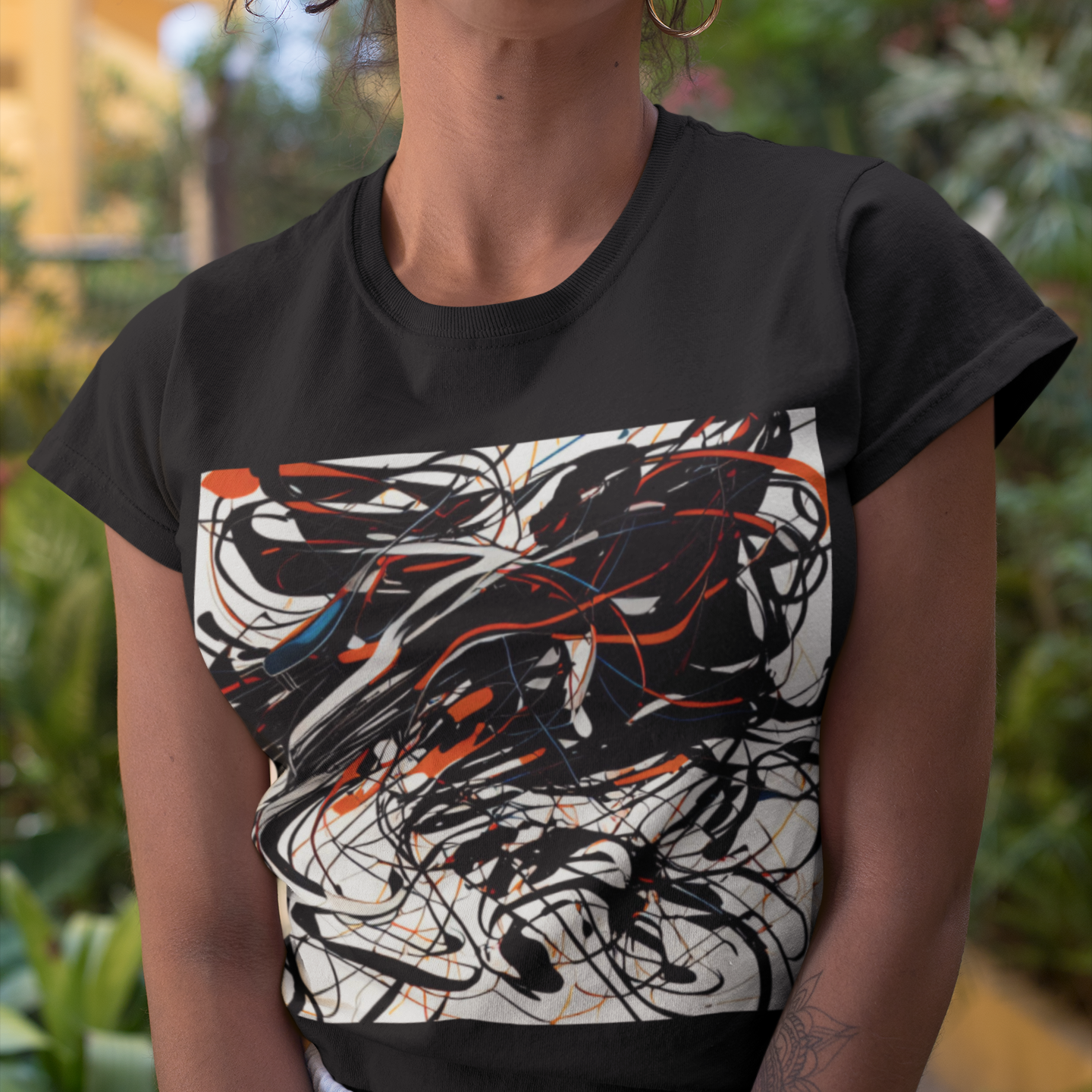 K#205 - Dynamic Lines T-Shirt – Abstrakte Bewegung & Energie | Kirrify